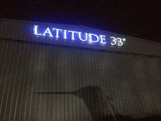 Latitude33 Channel Letters at Night
